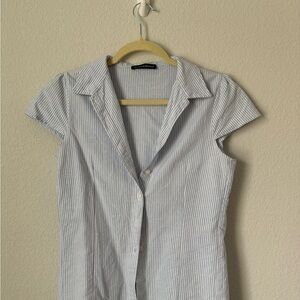 Brandy Melville Light Blue Striped Top